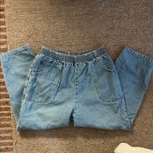 Vintage Cabin Creek Light Blue Elastic Waist Jeans